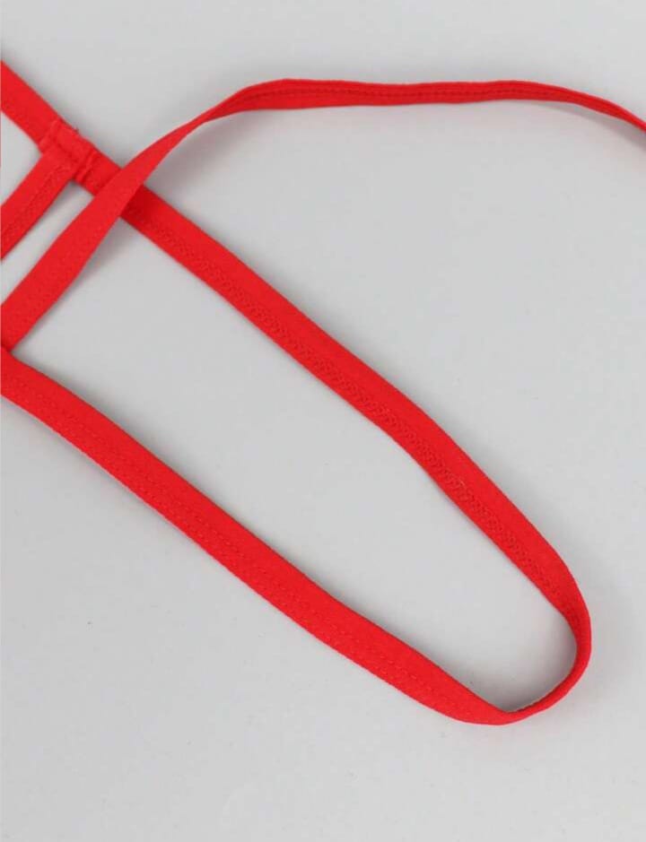 Men's Fashionable Alluring Bright Red U-Pouch Briefs